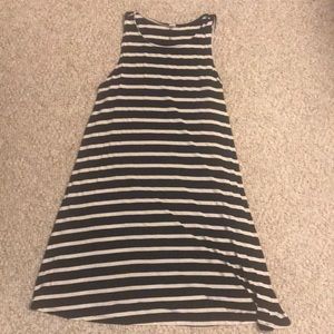 Black and white striped stretchy dress